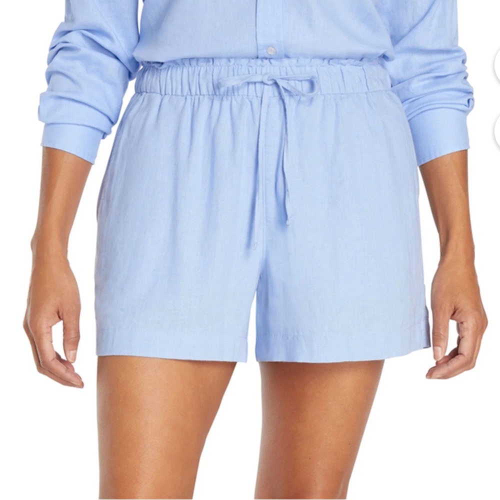 GAP Brand New Linen Blend Light Blue Women's Shorts Medium